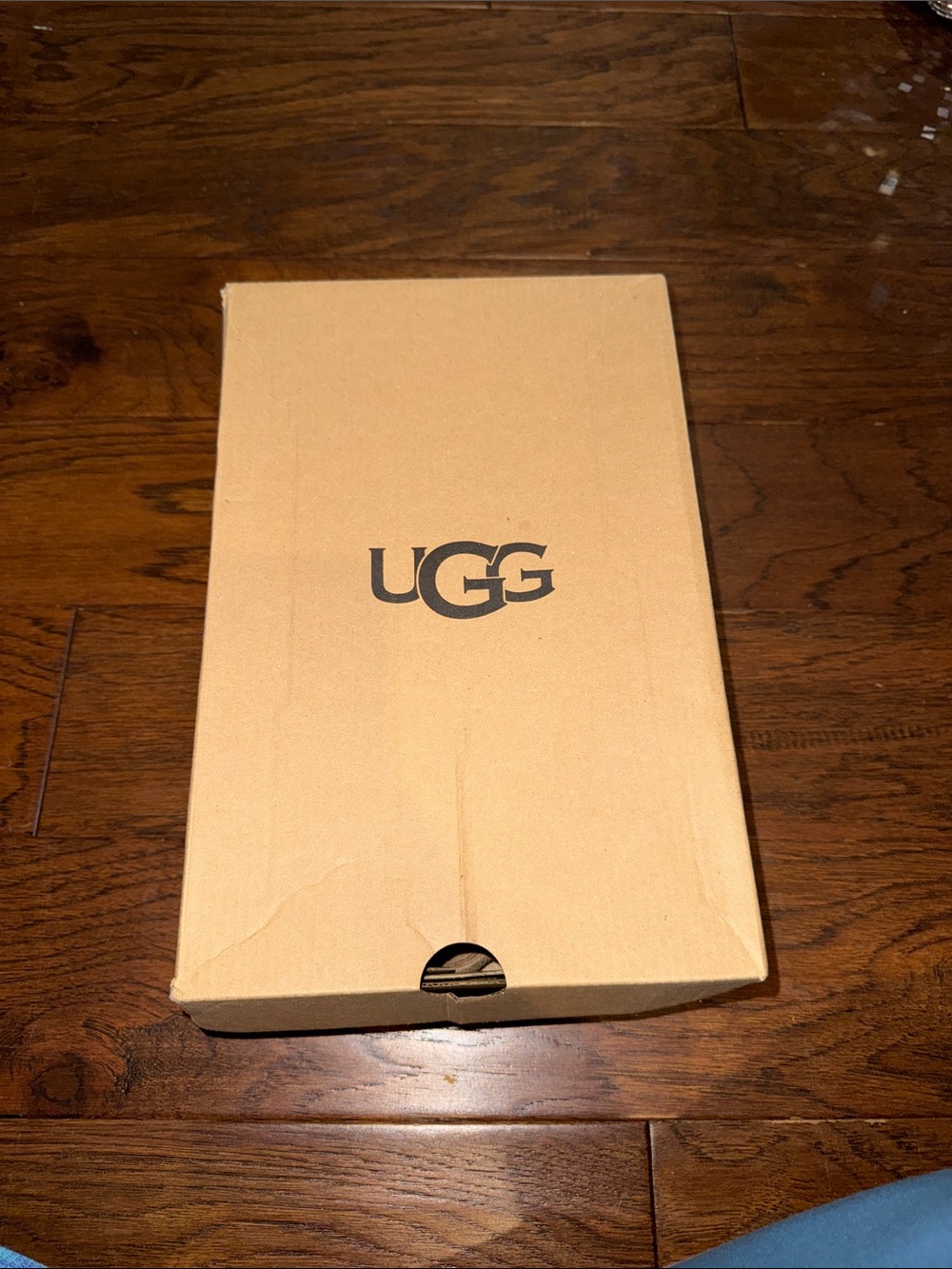 UGG Tan Cardboard Shoe Box with Black Logo